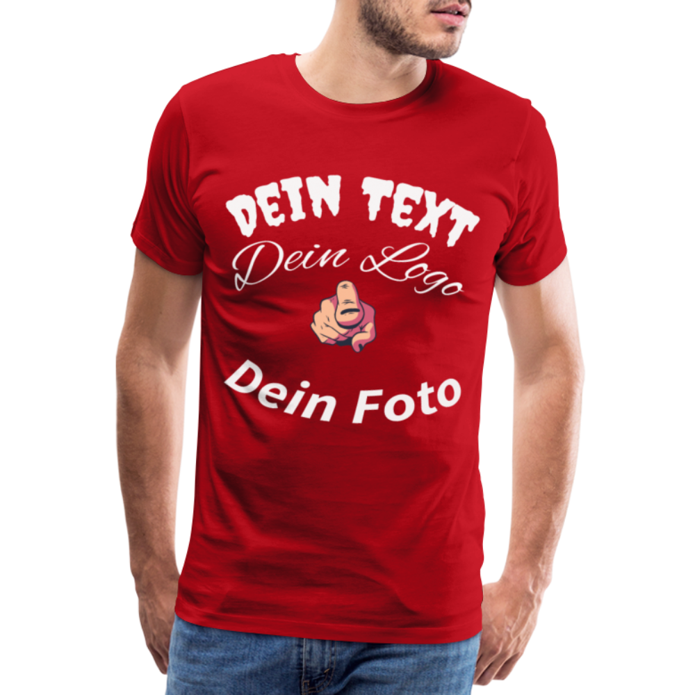 Das perfekte Geschenk: Ein personalisiertes Herren - Männer Premium T-Shirt - Rot