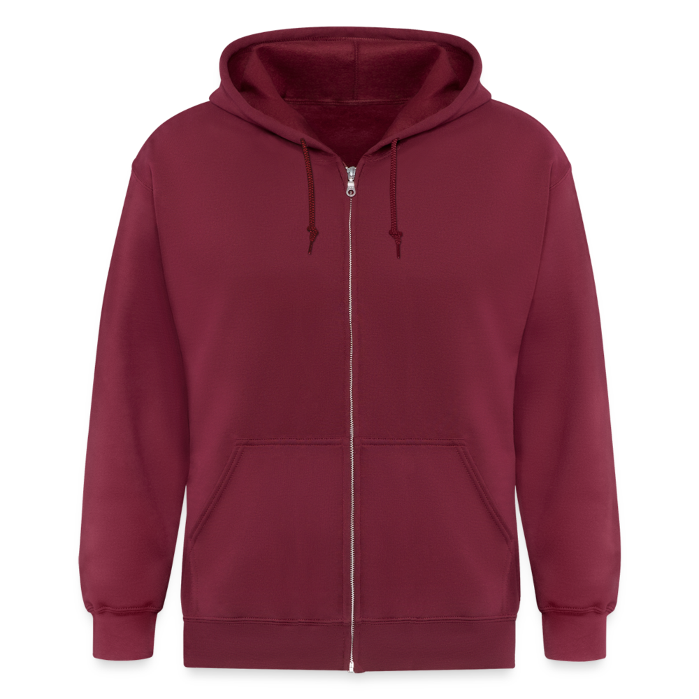 Herren - Männer Heavyweight Kapuzenjacke einzigartig wie du! Gestalte jetzt dein persönliches Design. - Maroon