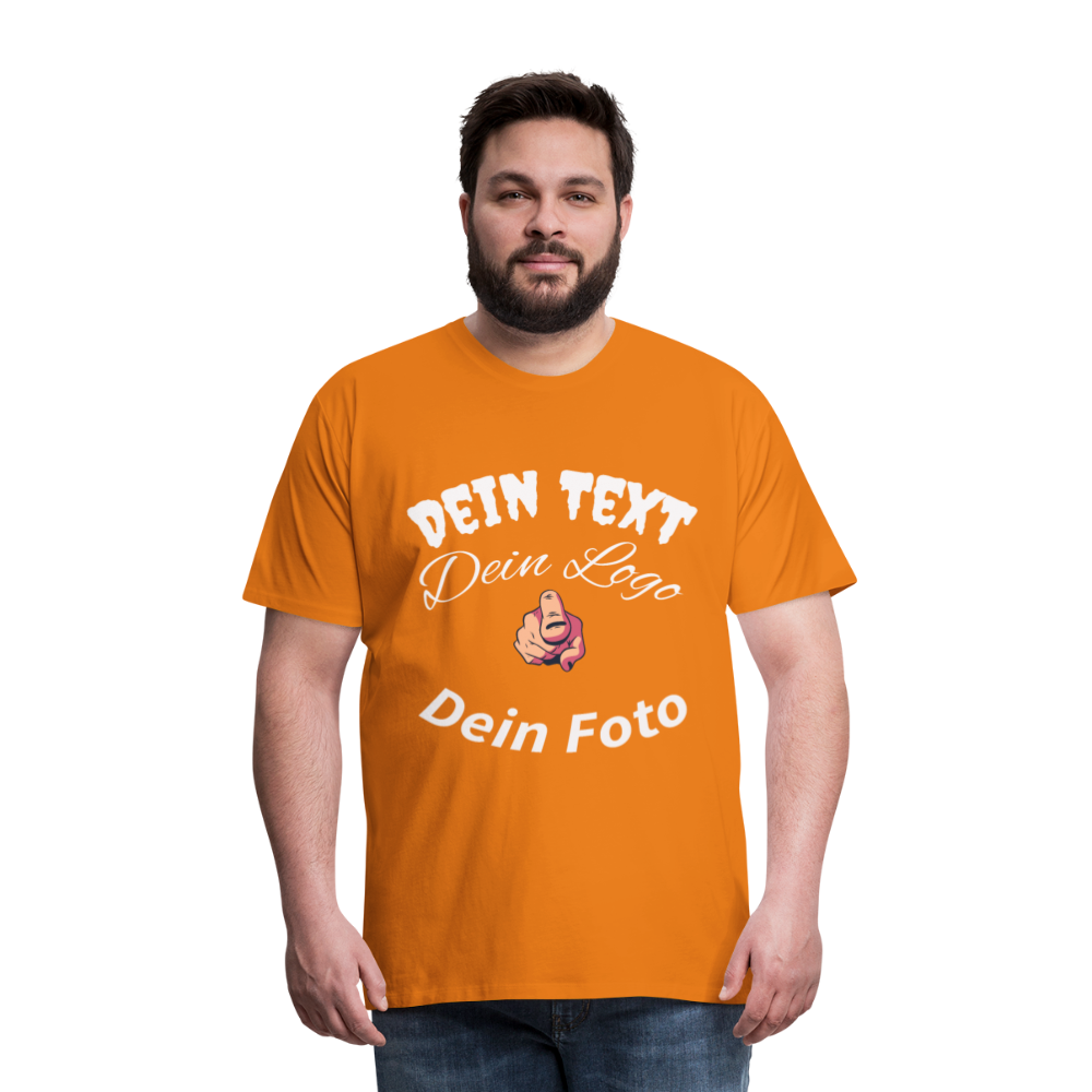 Das perfekte Geschenk: Ein personalisiertes Herren - Männer Premium T-Shirt - Orange