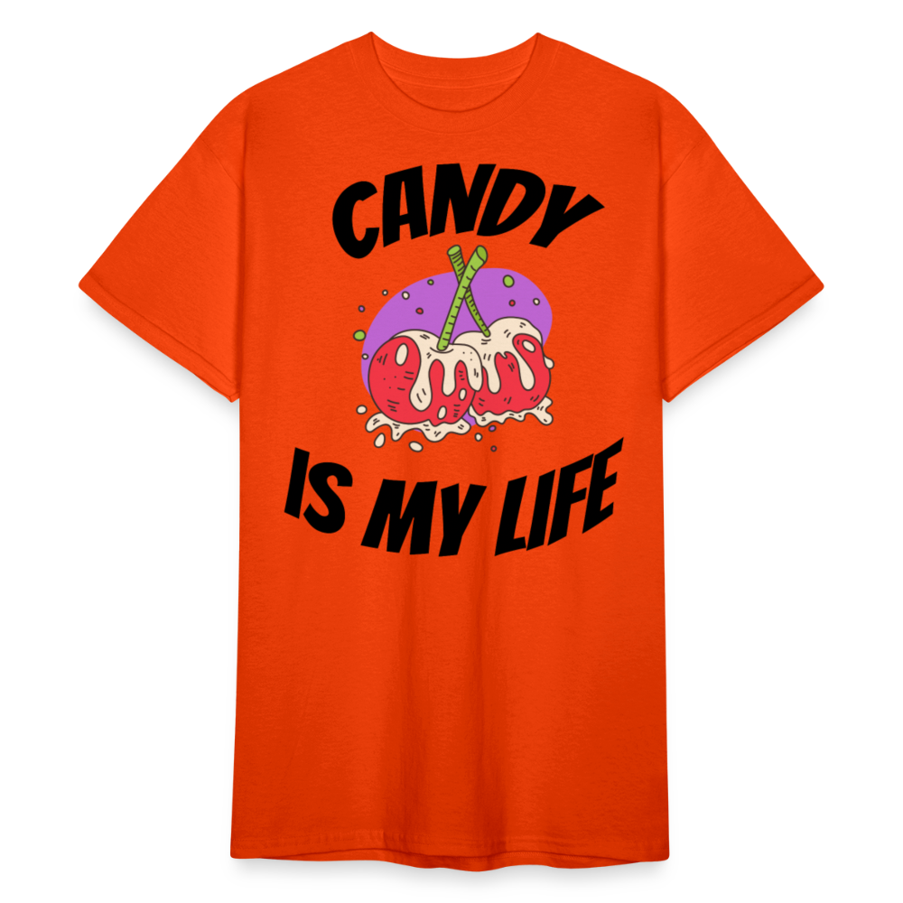 Herren - Männer Gildan Heavy T-Shirt Candy is my life - kräftig Orange