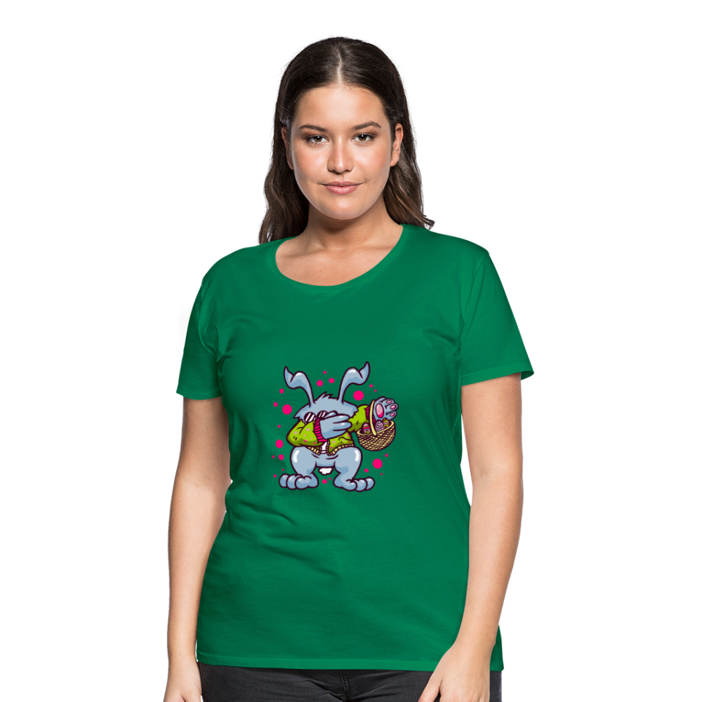 Hüpf in den Frühling: Unser süßes Damen Premium -T-Shirt mit Osterhasen-Motiv - Kelly Green