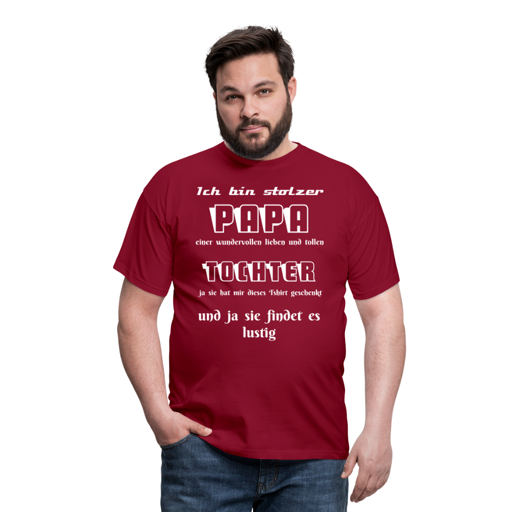 Vater-Tochter-Liebe zum Anziehen: Unser einzigartiges  Männer T-Shirt - Ziegelrot