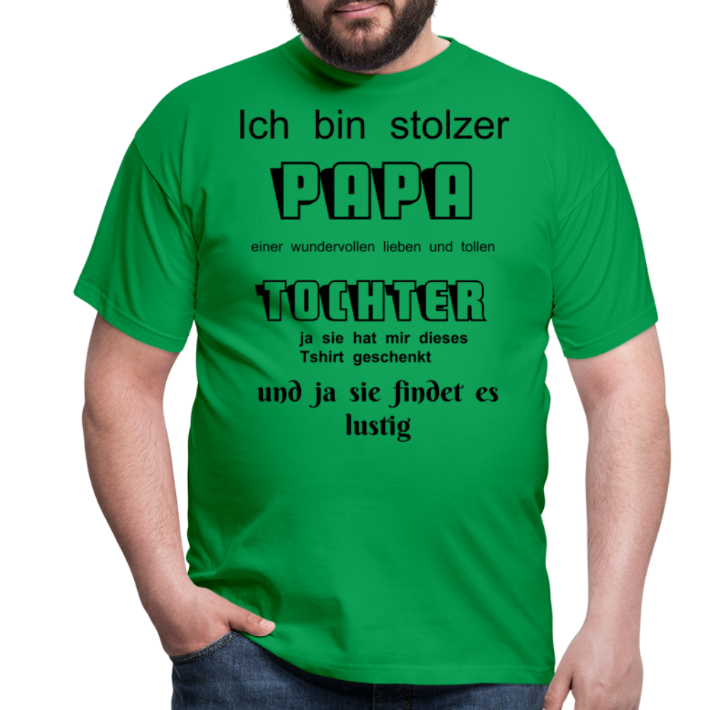 Papa-Power pur: Herren Männer T-Shirt  für stolze Väter - Kelly Green