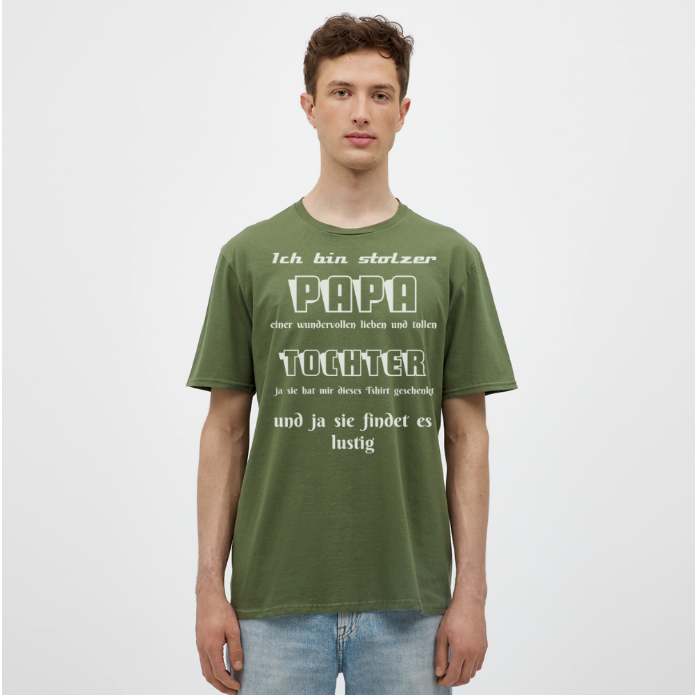 Vater-Tochter-Liebe zum Anziehen: Unser einzigartiges  Männer T-Shirt - Militärgrün