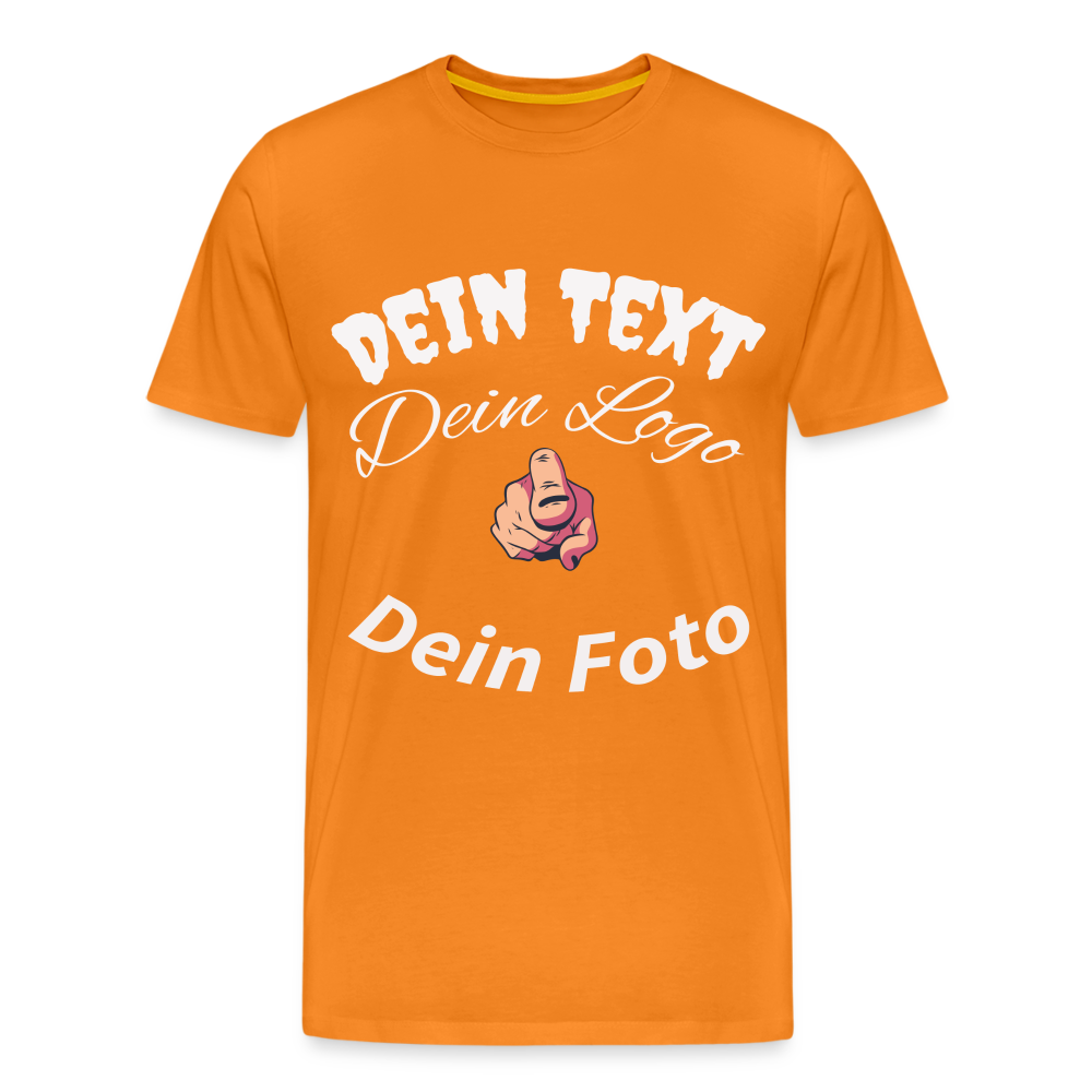 Das perfekte Geschenk: Ein personalisiertes Herren - Männer Premium T-Shirt - Orange