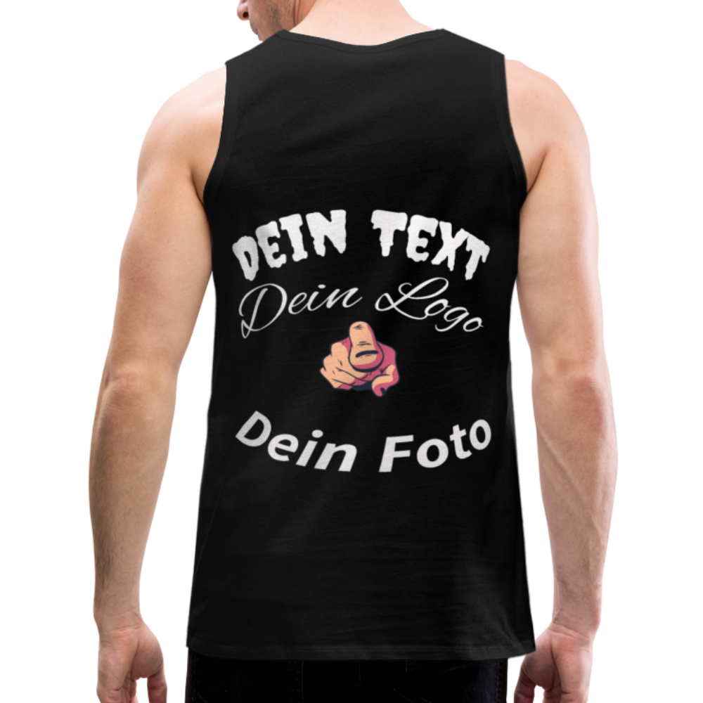 Herren - Männer Premium Tank  Top ganz nach Deinen Vorstellungen! - Schwarz