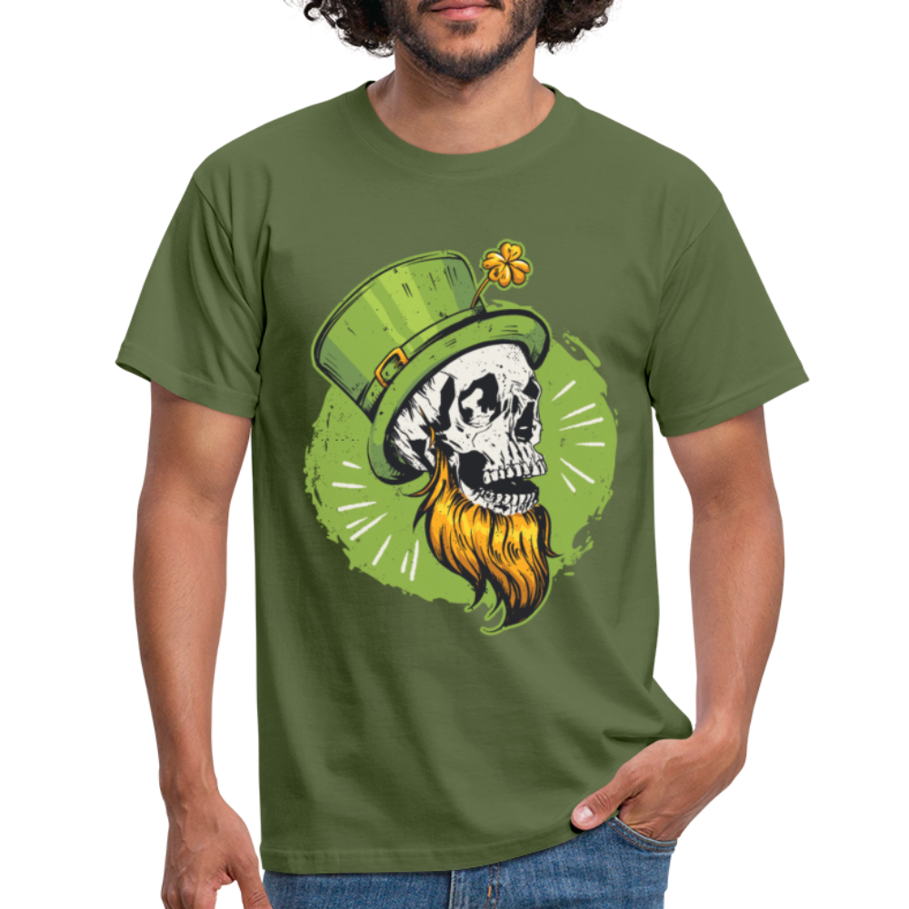 Irisch und unsterblich: Unser St. Patrick's Day Schädel -Herren--T-Shirt - Militärgrün