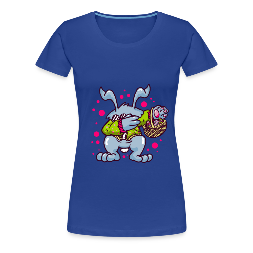 Hüpf in den Frühling: Unser süßes Damen Premium -T-Shirt mit Osterhasen-Motiv - Königsblau