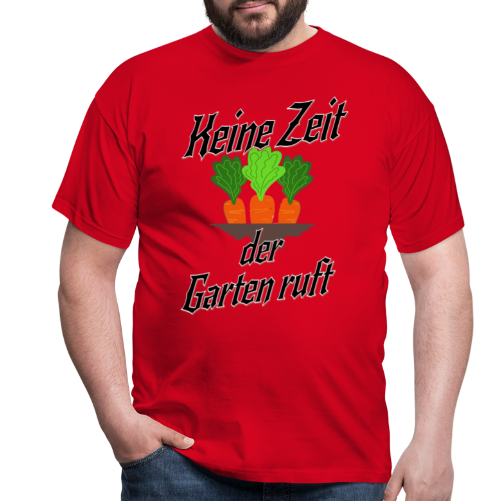 Grüner Daumen gesucht? Unser Garten-Herren T-Shirt ist ein Muss! - Rot