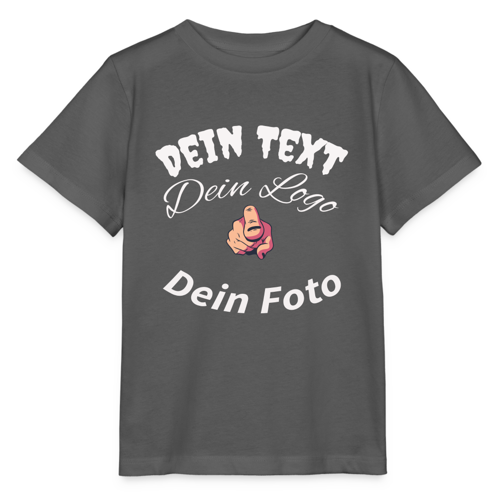 Dein Kinder-T-Shirt, ganz individuell & bio ! - Anthrazit