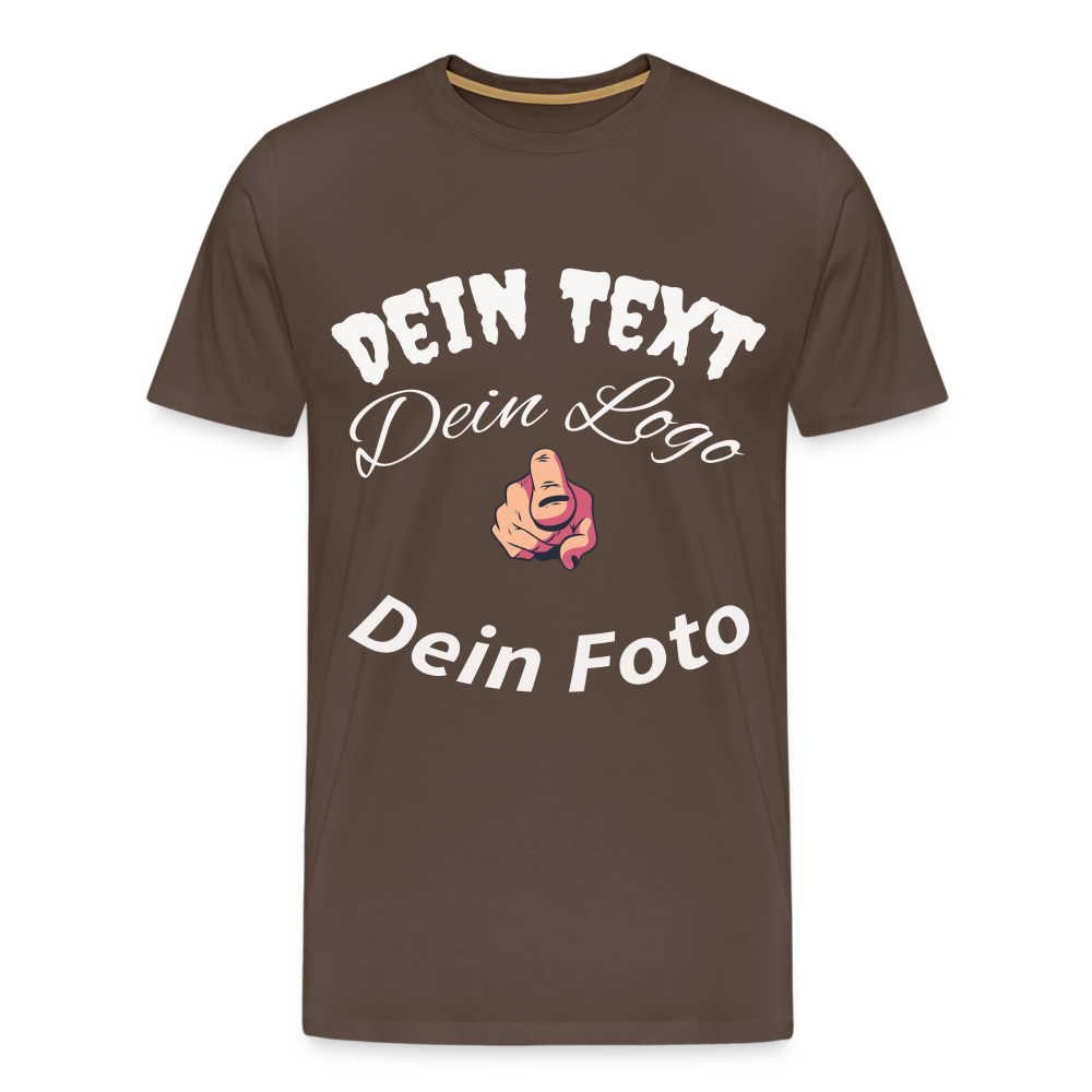 Das perfekte Geschenk: Ein personalisiertes Herren - Männer Premium T-Shirt - Edelbraun