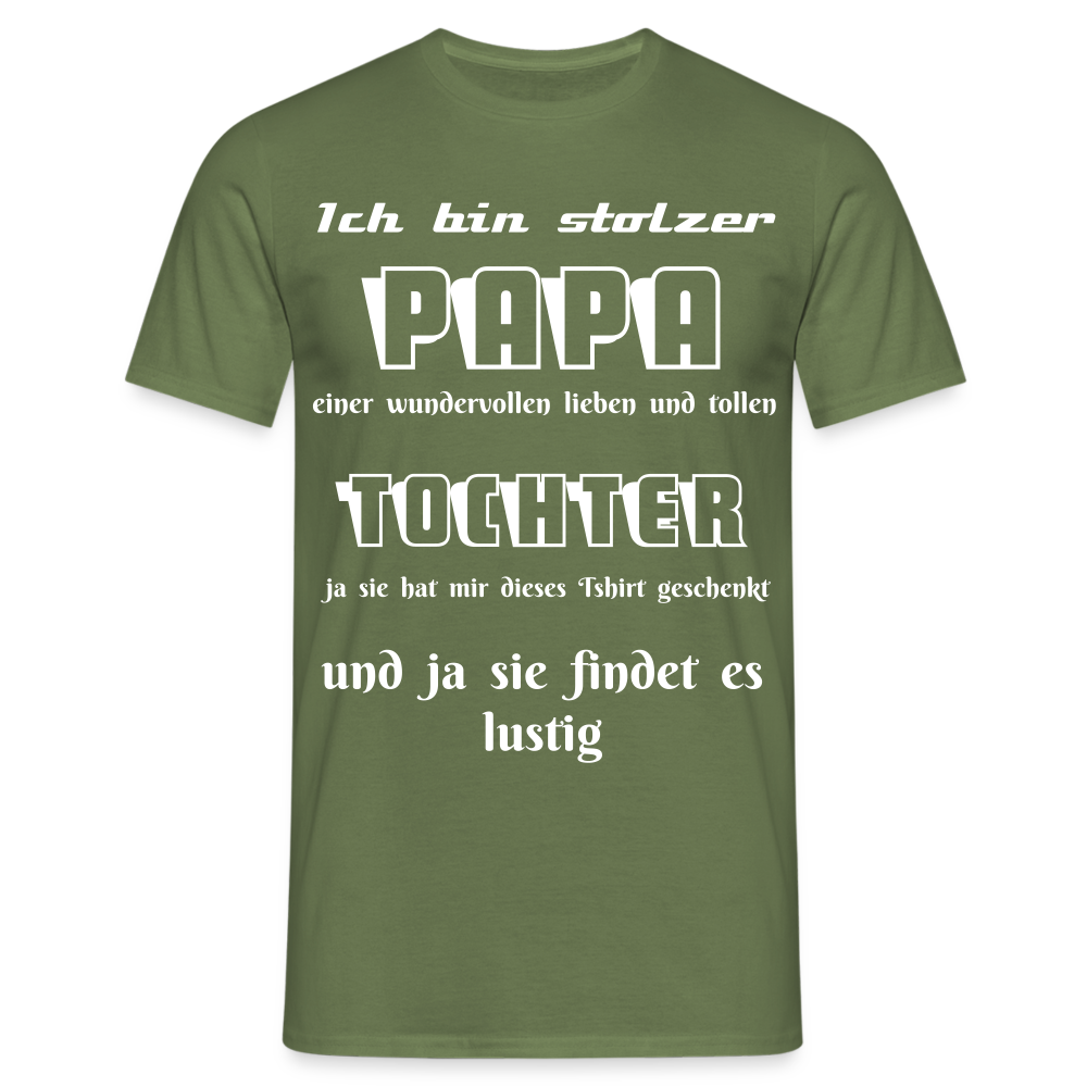 Vater-Tochter-Liebe zum Anziehen: Unser einzigartiges  Männer T-Shirt - Militärgrün