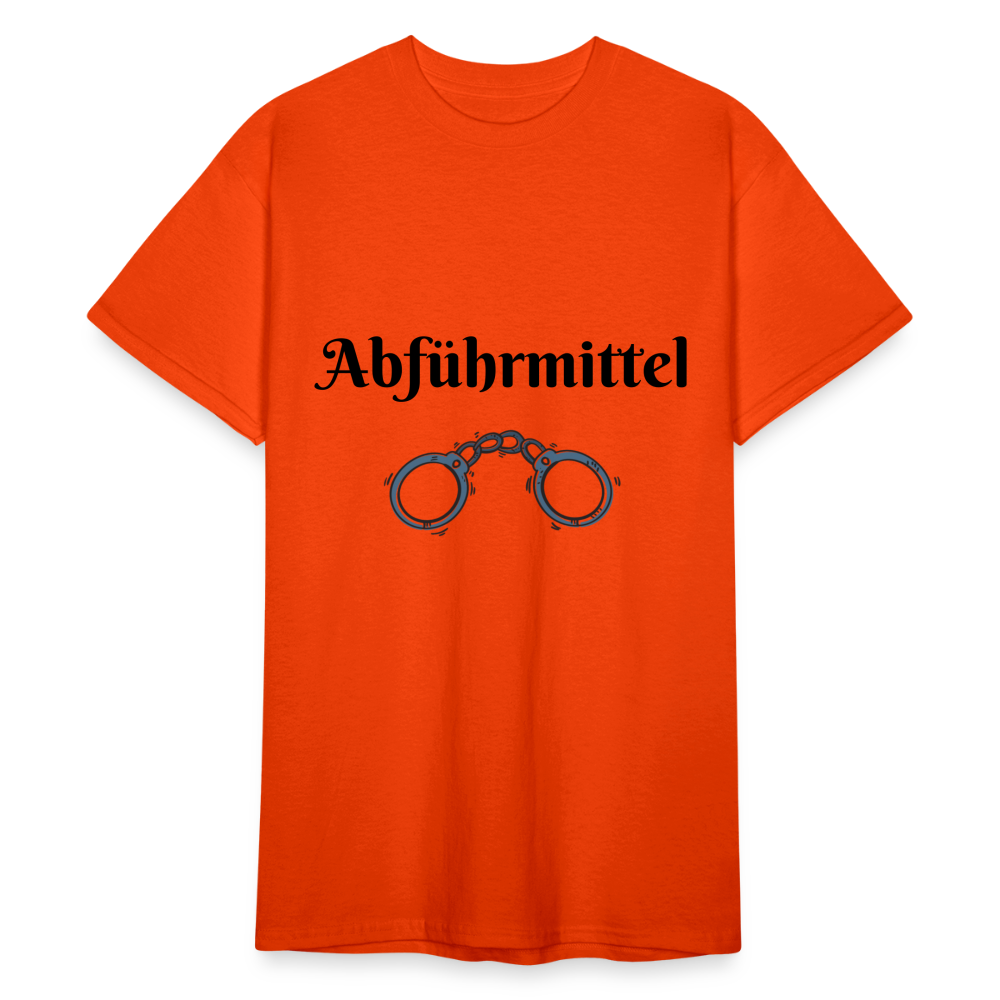 Herren - Männer Gildan Heavy T-Shirt Abführmittel Handschellen - kräftig Orange