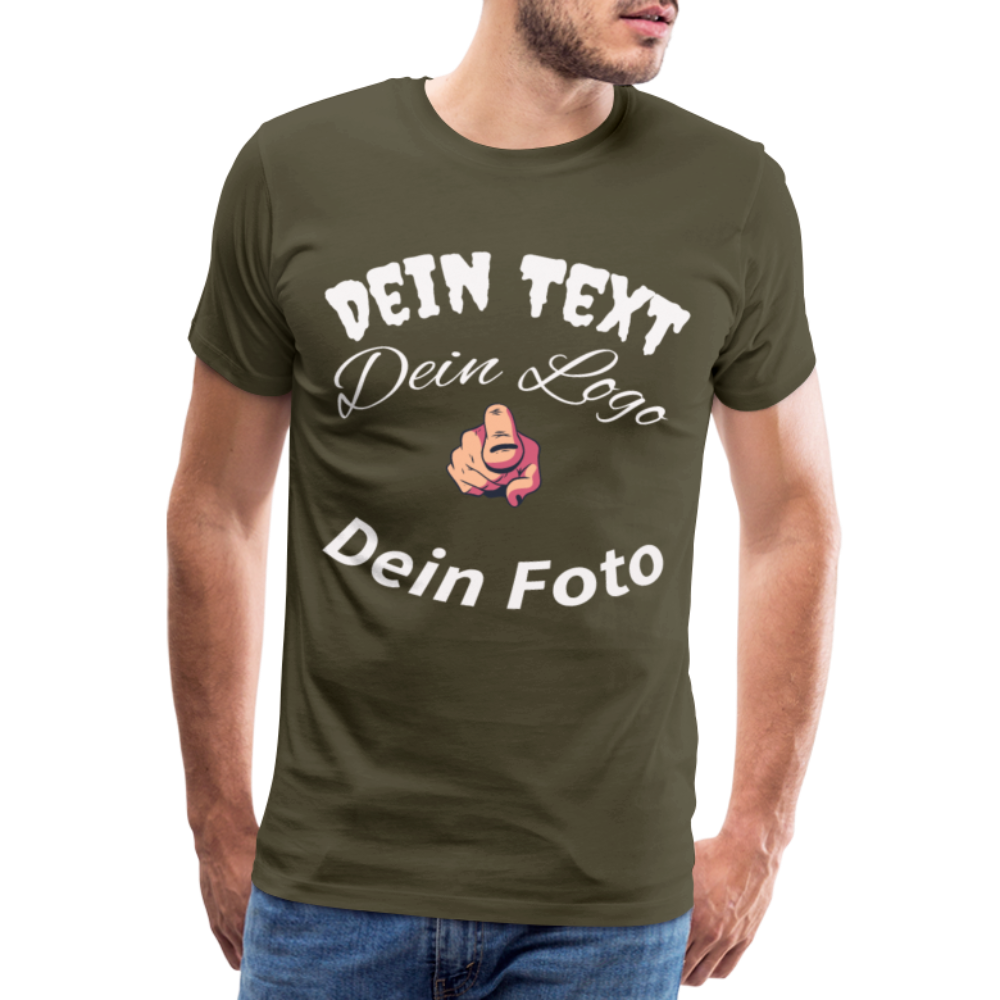 Das perfekte Geschenk: Ein personalisiertes Herren - Männer Premium T-Shirt - Khaki