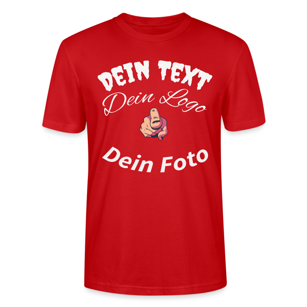 Herren - Männer Bio-T-Shirt  einzigartig wie du! Gestalte jetzt dein persönliches Design. - Rot