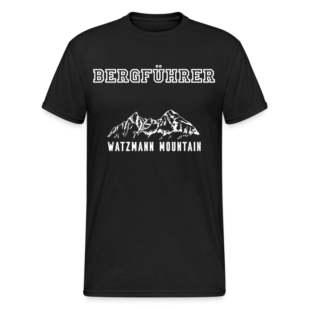 Männer Gildan Heavy T-Shirt Bergführer Watzmann Mountain - Schwarz