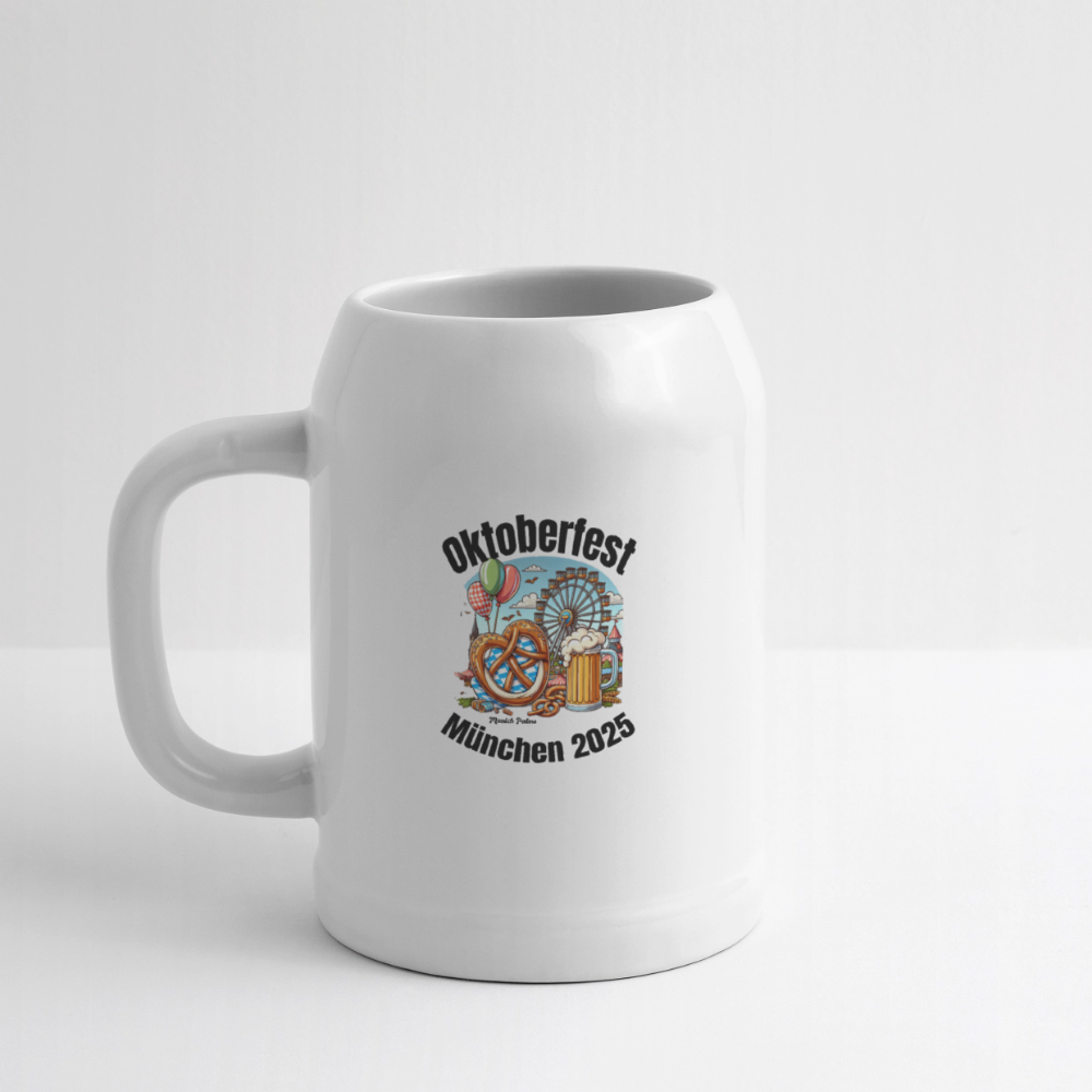 Bierkrug  im "Munich Palms"-Design ! - Weiß