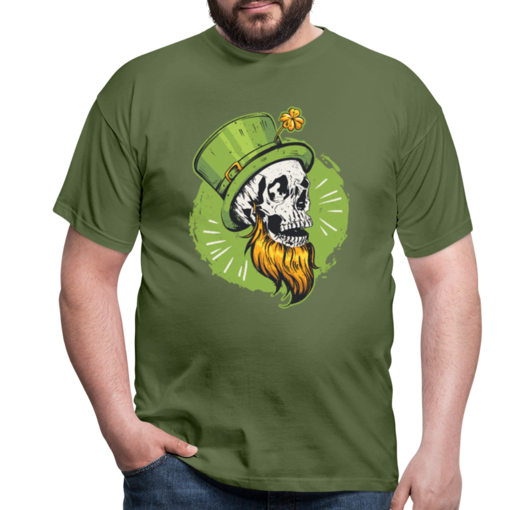 Irisch und unsterblich: Unser St. Patrick's Day Schädel -Herren--T-Shirt - Militärgrün