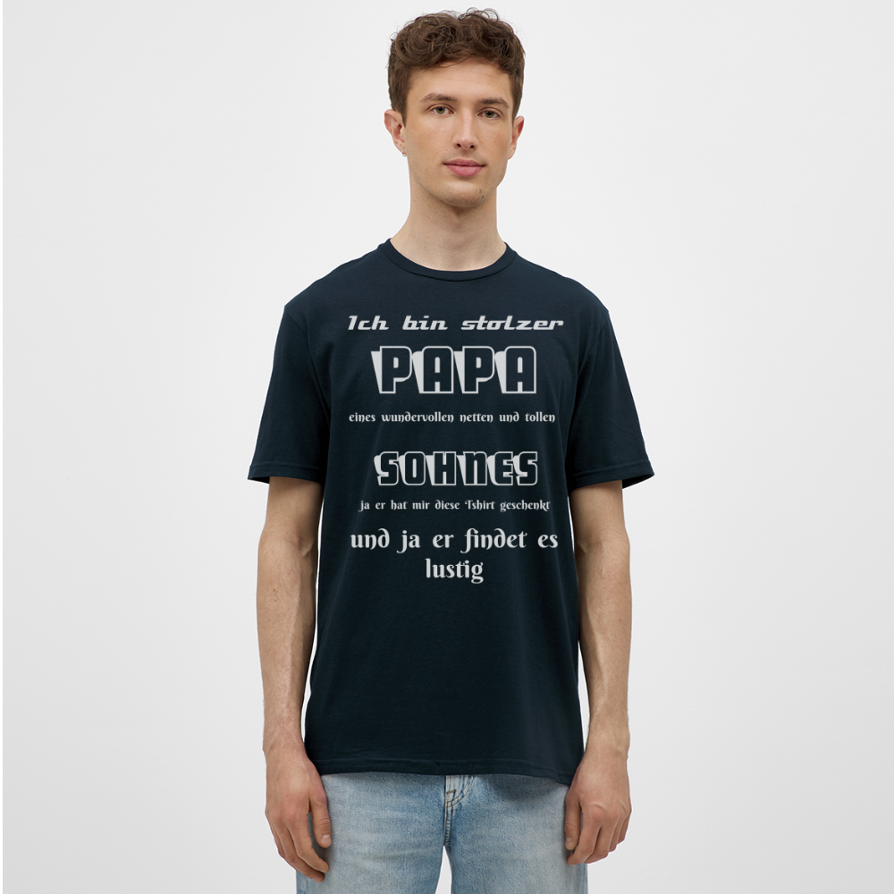 Vaterstolz zum Anziehen: Unser einzigartiges Männer T-Shirt für Papas - Navy