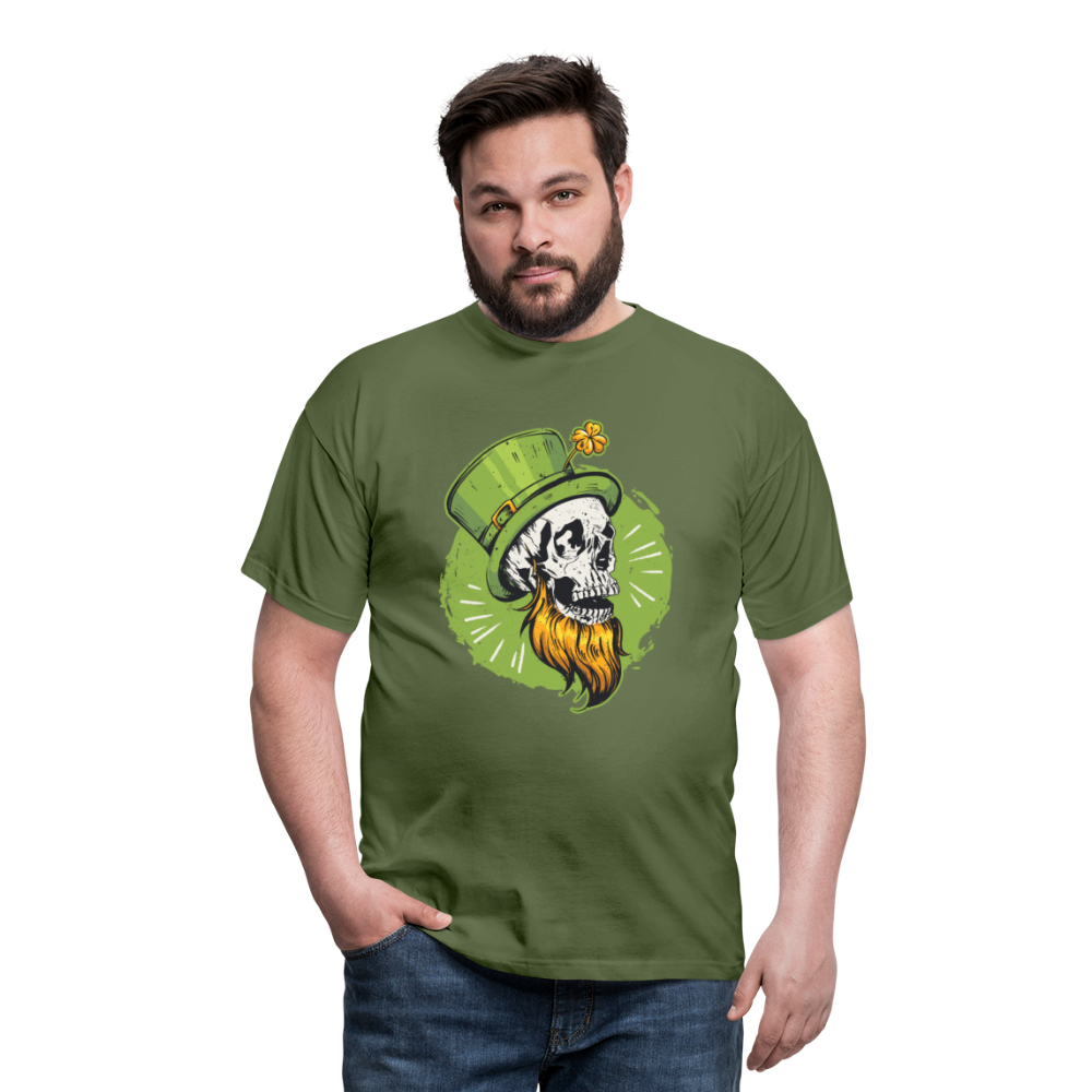 Irisch und unsterblich: Unser St. Patrick's Day Schädel -Herren--T-Shirt - Militärgrün