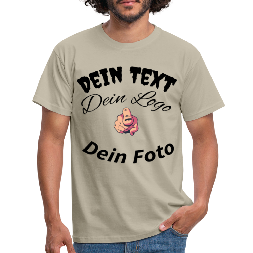 Herren -Männer Shirt  Entfache deine Kreativität: Gestalte dein einzigartiges T-Shirt! - Sandbeige