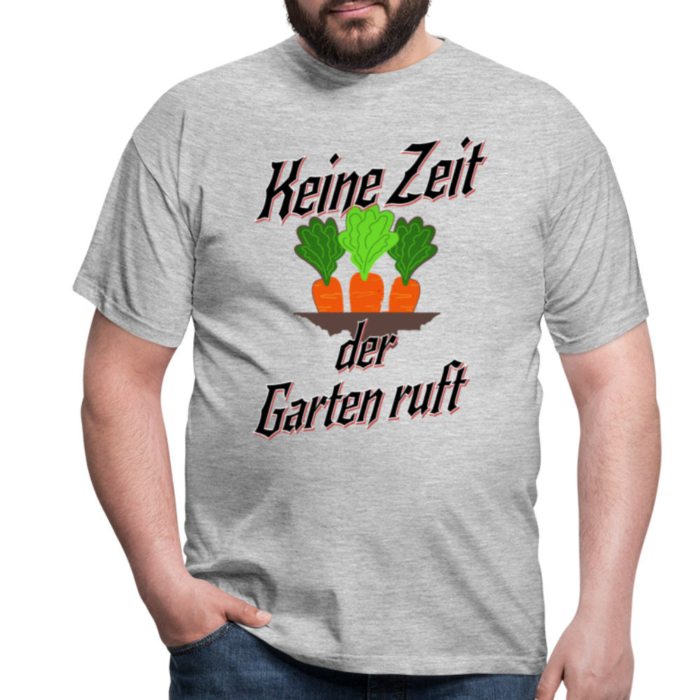 Grüner Daumen gesucht? Unser Garten-Herren T-Shirt ist ein Muss! - Grau meliert