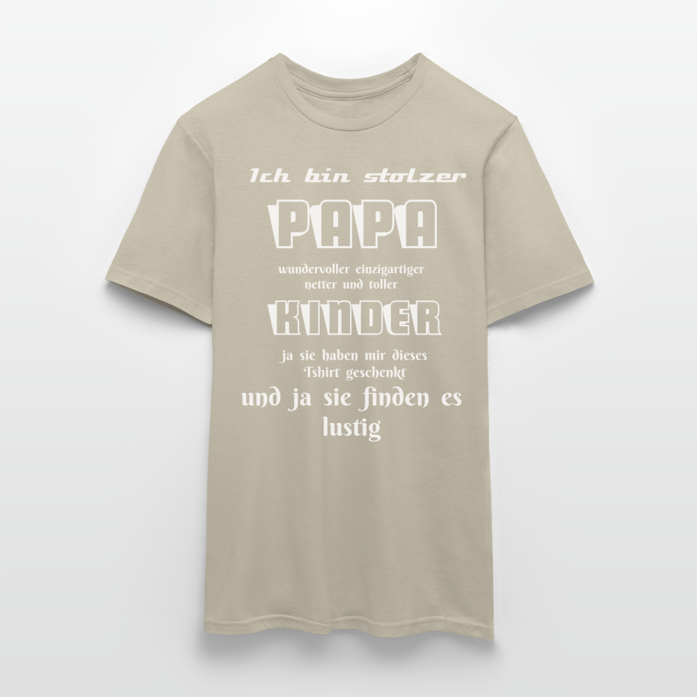 Papa-Power pur: Zeig deine Liebe mit unserem Herren T-Shirt - Sandbeige