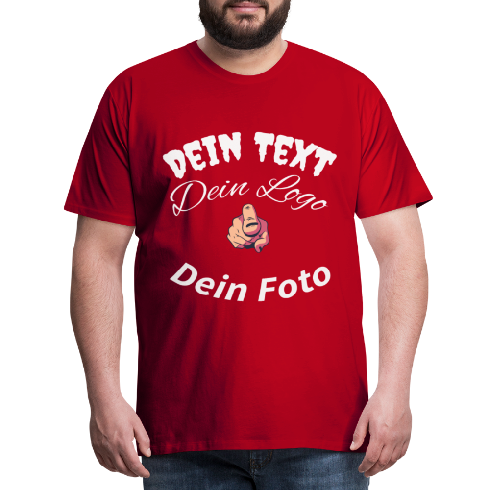 Das perfekte Geschenk: Ein personalisiertes Herren - Männer Premium T-Shirt - Rot