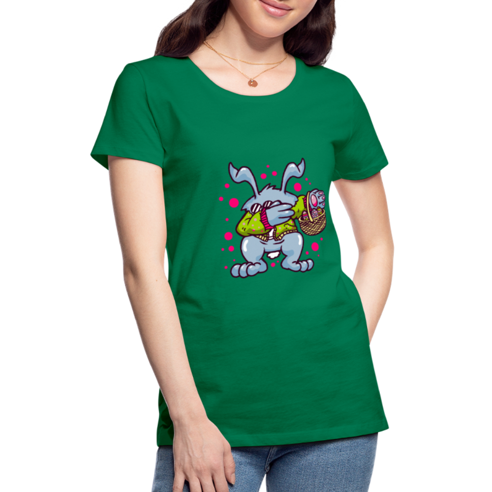 Hüpf in den Frühling: Unser süßes Damen Premium -T-Shirt mit Osterhasen-Motiv - Kelly Green