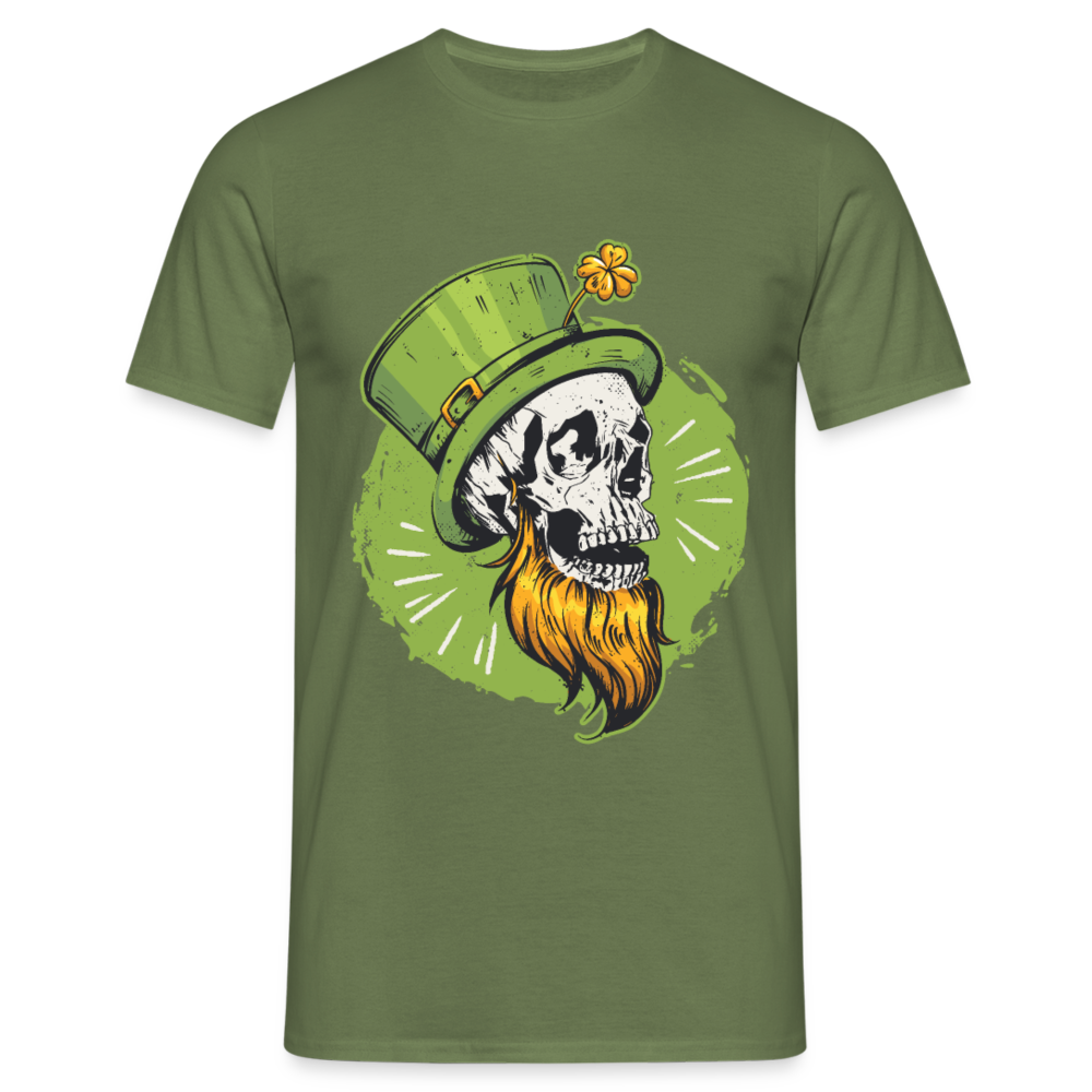 Irisch und unsterblich: Unser St. Patrick's Day Schädel -Herren--T-Shirt - Militärgrün