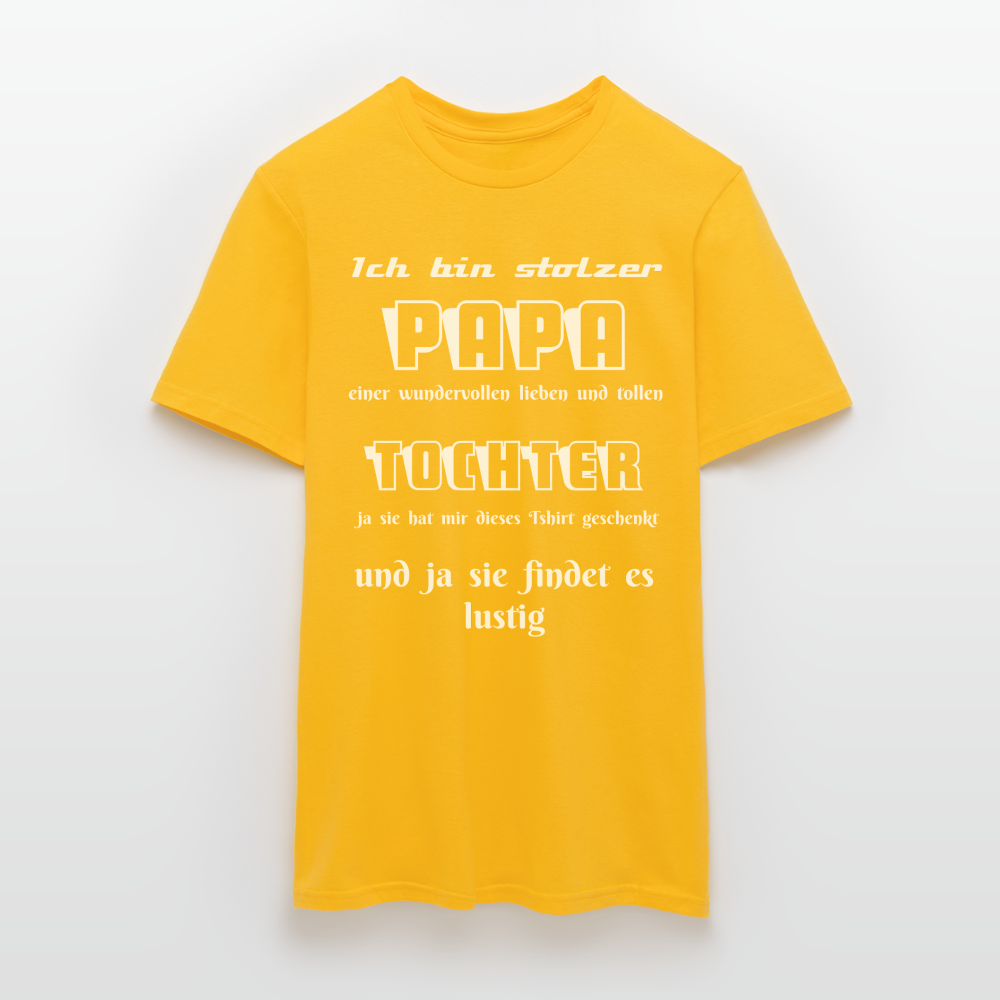 Vater-Tochter-Liebe zum Anziehen: Unser einzigartiges  Männer T-Shirt - Gelb