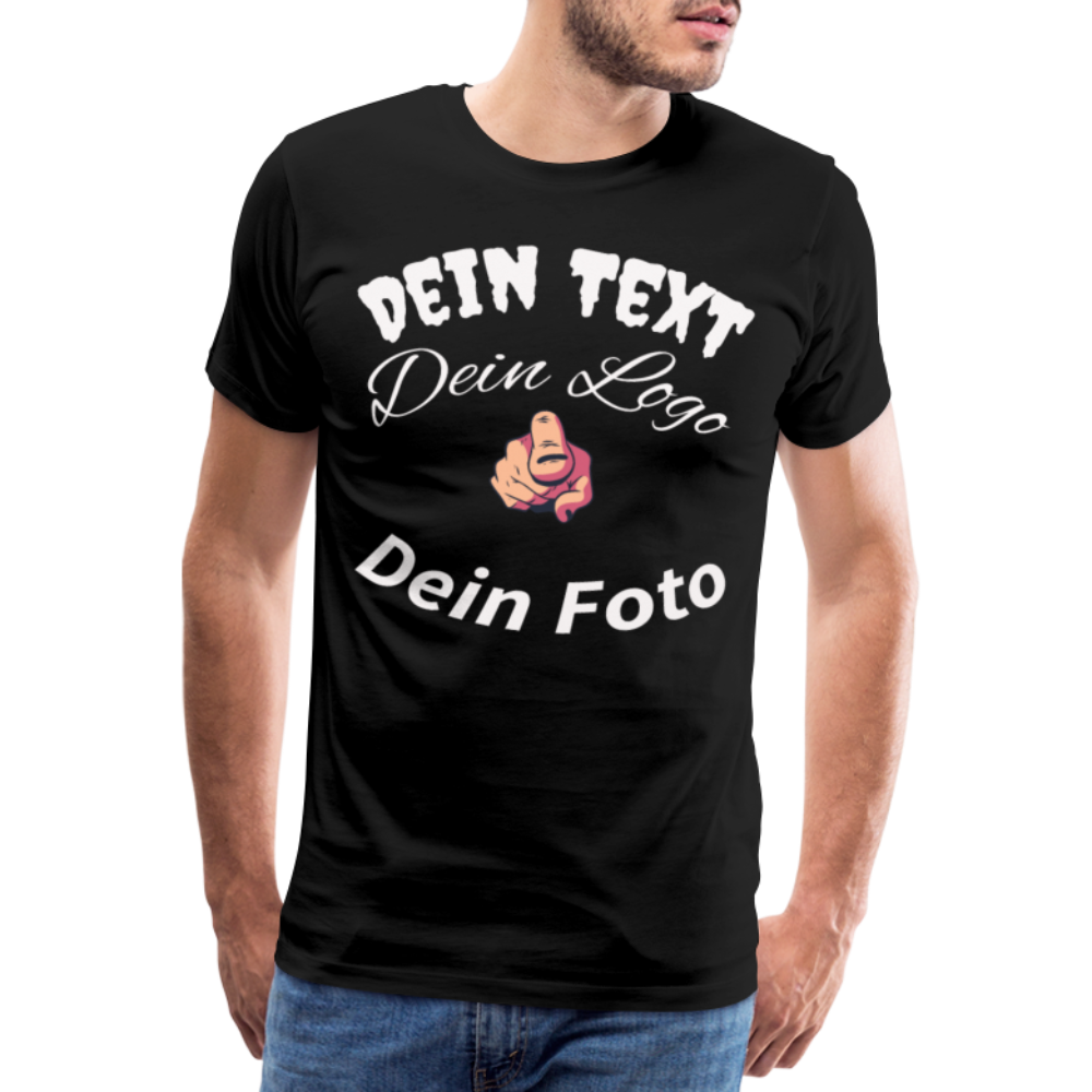 Herren - Männer Premium T-Shirt nach Wunsch selbst gestalten - Schwarz