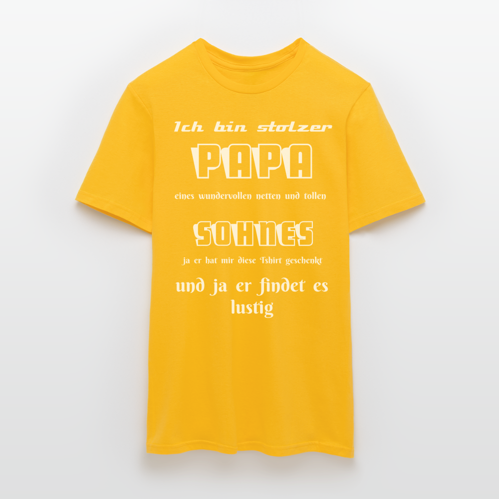 Vaterstolz zum Anziehen: Unser einzigartiges Männer T-Shirt für Papas - Gelb