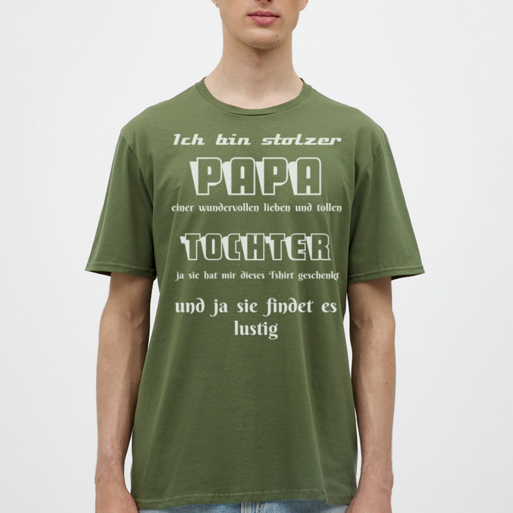 Vater-Tochter-Liebe zum Anziehen: Unser einzigartiges  Männer T-Shirt - Militärgrün