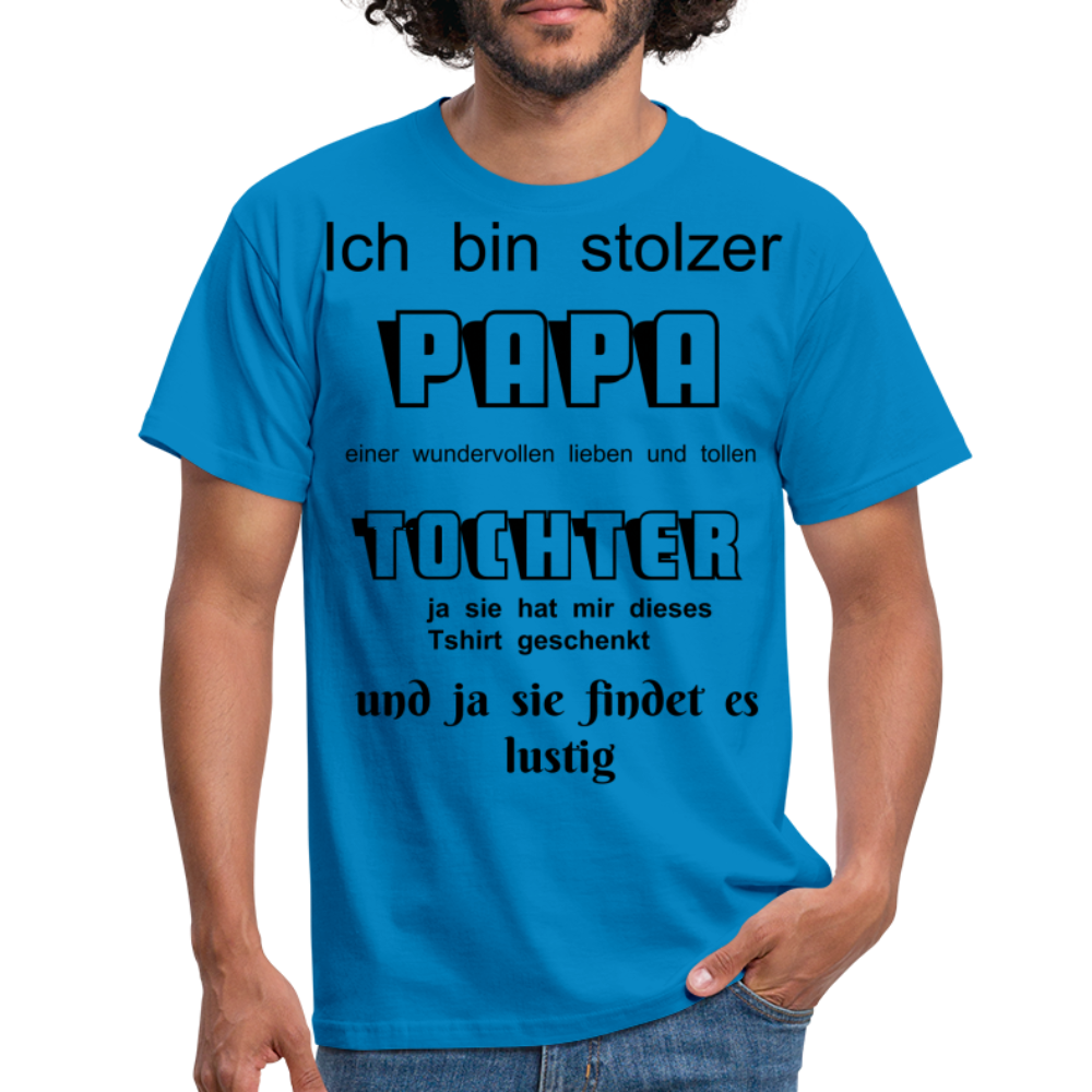 Papa-Power pur: Herren Männer T-Shirt  für stolze Väter - Royalblau