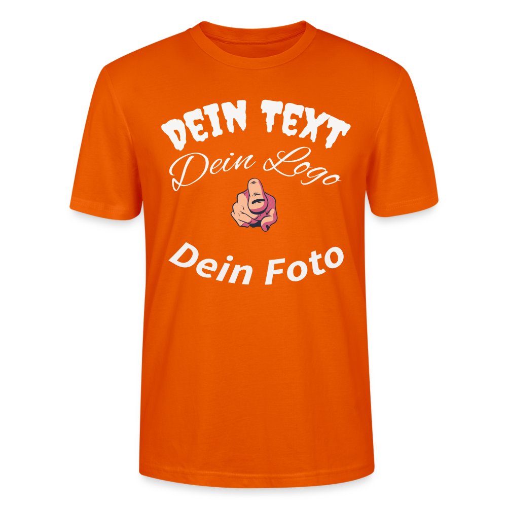 Herren - Männer Bio-T-Shirt  einzigartig wie du! Gestalte jetzt dein persönliches Design. - Tieforange