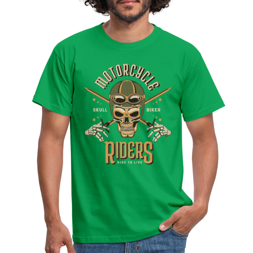 Entfessle den Biker in dir: Unser Motorrad-T-Shirt für Männer - Kelly Green