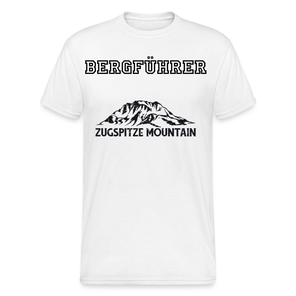 Männer Gildan Heavy T-Shirt Bergführer Zugspitze Mountain - Weiß