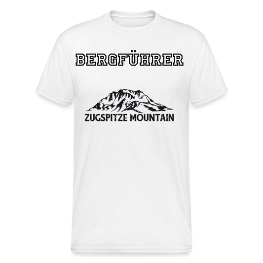 Männer Gildan Heavy T-Shirt Bergführer Zugspitze Mountain - Weiß