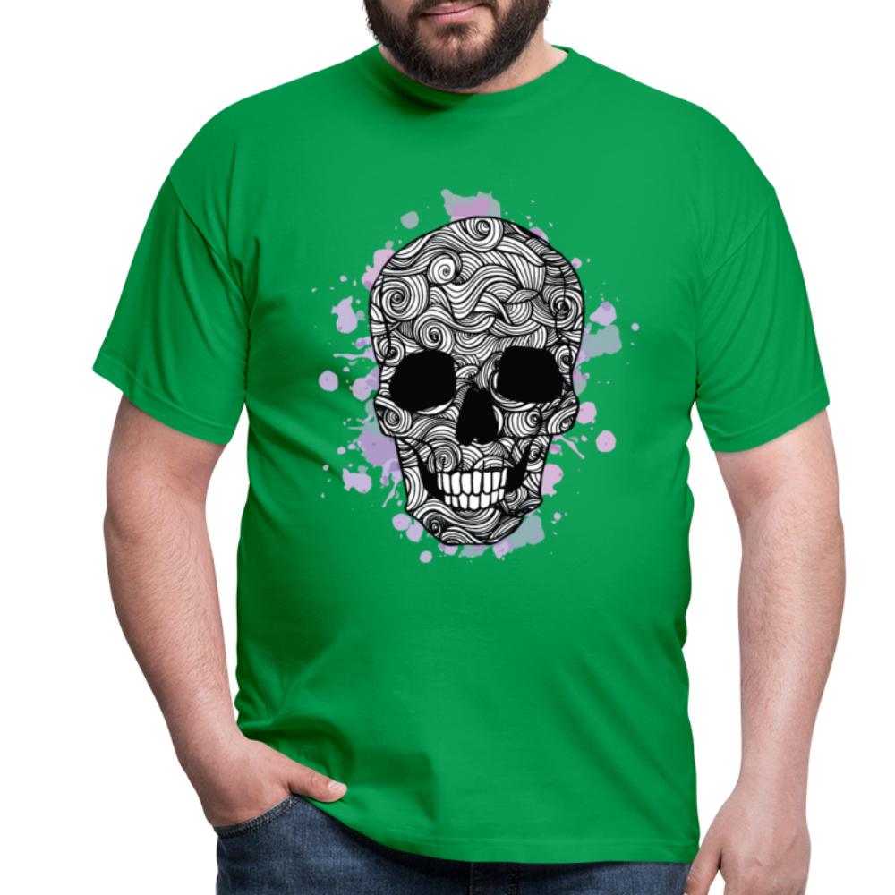 Dunkle Eleganz: Totenkopf- Herren T-Shirt für wahre Gothic-Fans - Kelly Green