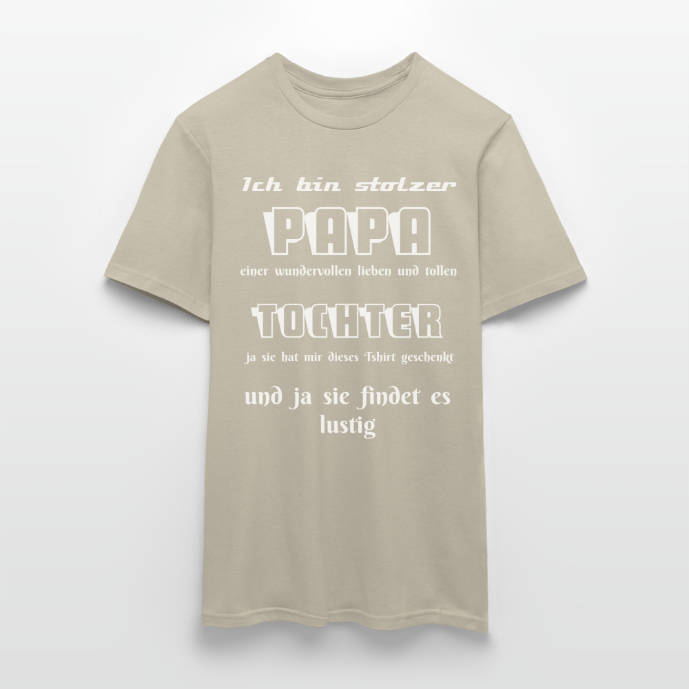 Vater-Tochter-Liebe zum Anziehen: Unser einzigartiges  Männer T-Shirt - Sandbeige