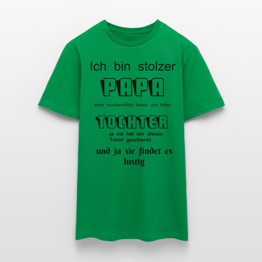 Papa-Power pur: Herren Männer T-Shirt  für stolze Väter - Kelly Green