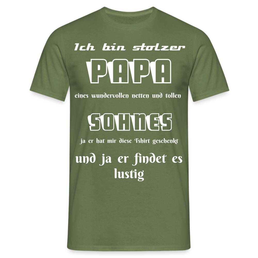 Vaterstolz zum Anziehen: Unser einzigartiges Männer T-Shirt für Papas - Militärgrün