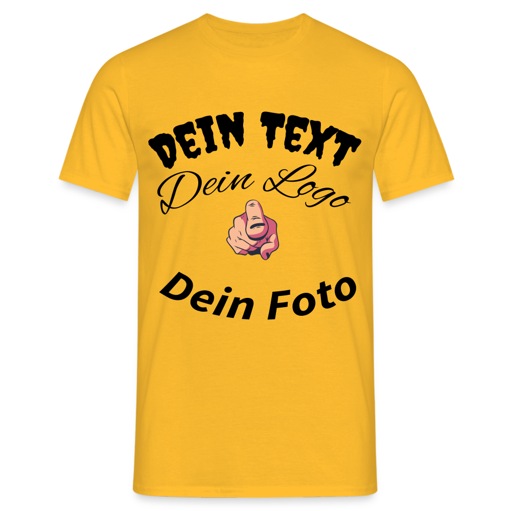 Herren -Männer Shirt  Entfache deine Kreativität: Gestalte dein einzigartiges T-Shirt! - Gelb