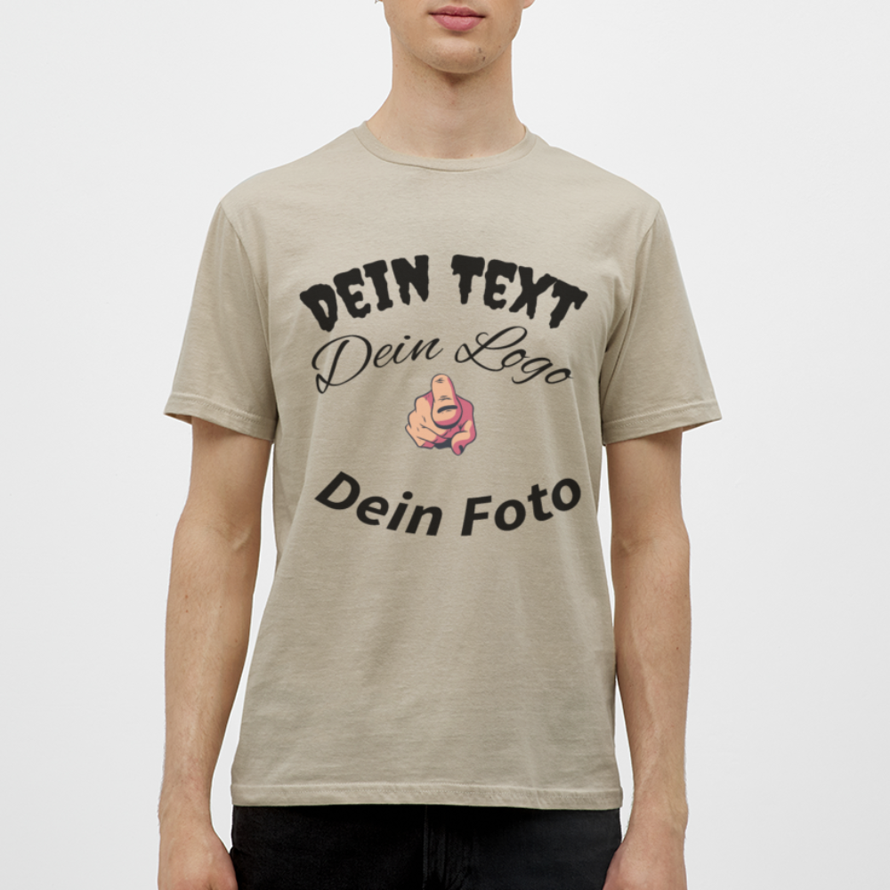 Herren -Männer Shirt  Entfache deine Kreativität: Gestalte dein einzigartiges T-Shirt! - Sandbeige