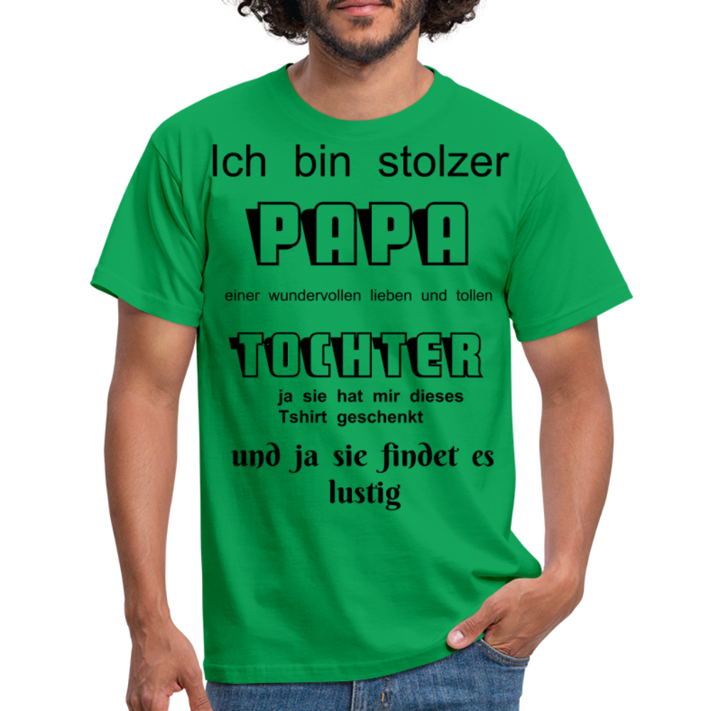 Papa-Power pur: Herren Männer T-Shirt  für stolze Väter - Kelly Green