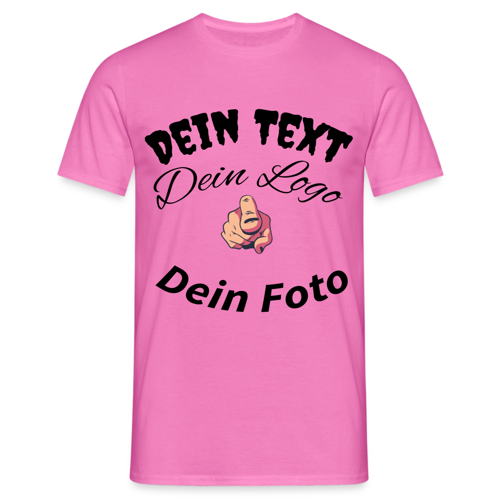 Herren -Männer Shirt  Entfache deine Kreativität: Gestalte dein einzigartiges T-Shirt! - Pink