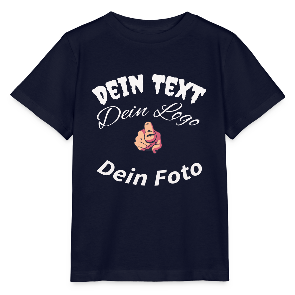 Dein Kinder-T-Shirt, ganz individuell & bio ! - Navy