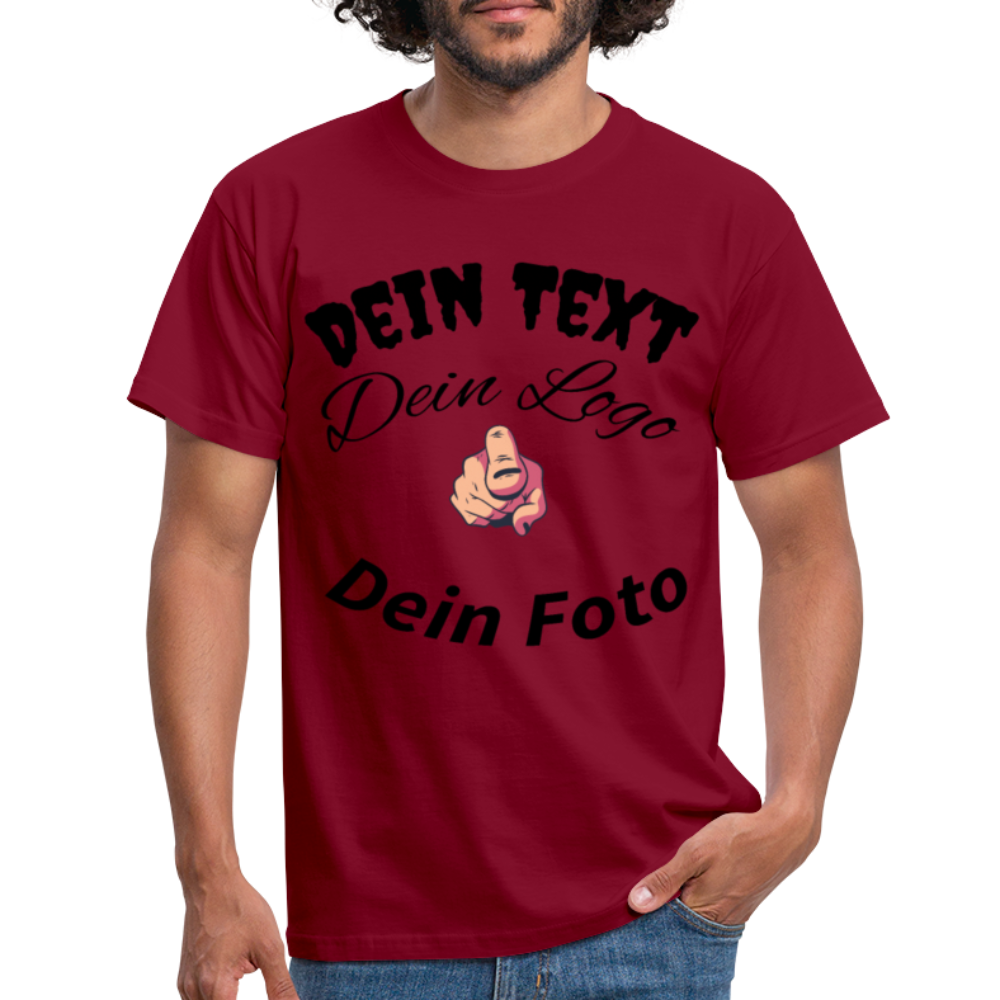 Herren -Männer Shirt  Entfache deine Kreativität: Gestalte dein einzigartiges T-Shirt! - Ziegelrot