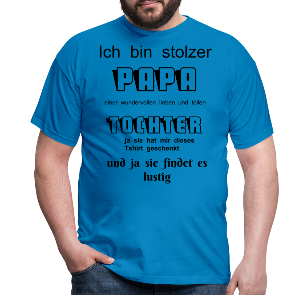 Papa-Power pur: Herren Männer T-Shirt  für stolze Väter - Royalblau